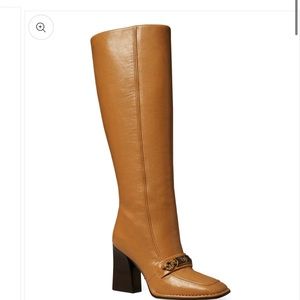 Tory Burch Perrine Calfskin Chain Riding Boot